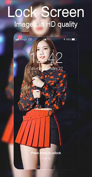 Скачать Rose Blackpink Lockscreen [Премиум версия] на Андроид