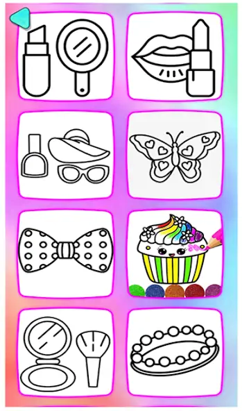 Скачать Beauty Glitter coloring game [Без рекламы] на Андроид