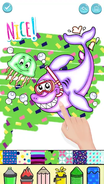 Скачать Baby Shark Glitter Coloring [Премиум версия] на Андроид