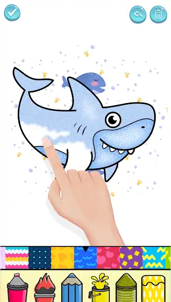 Скачать Baby Shark Glitter Coloring [Премиум версия] на Андроид