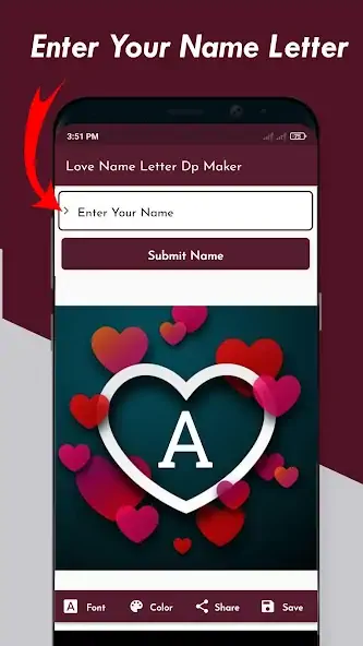 Скачать Love Name Letter DP Maker 2023 [Полная версия] на Андроид