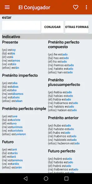Скачать El Conjugador [Полная версия] на Андроид