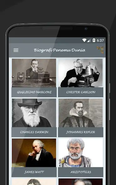 Скачать Biografi Penemu Dunia [Премиум версия] на Андроид