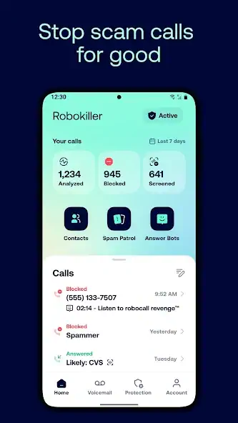 Скачать Robokiller - Spam Call Blocker [Без рекламы] на Андроид