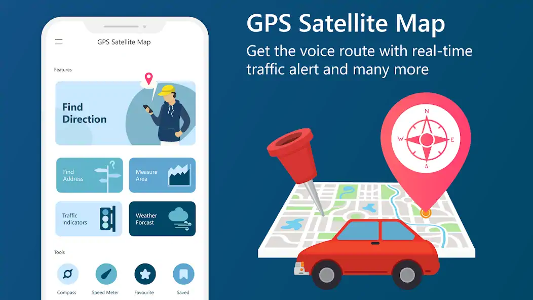 Скачать GPS-навигация: Спутник GPS [Разблокированная версия] на Андроид