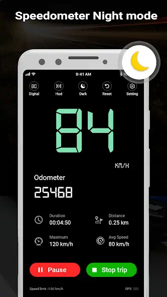 Скачать GPS-спидометр и одометр APP [Полная версия] на Андроид