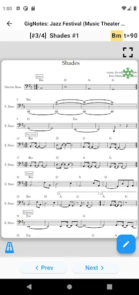 Скачать GigNotes Music Setlist Manager [Разблокированная версия] на Андроид