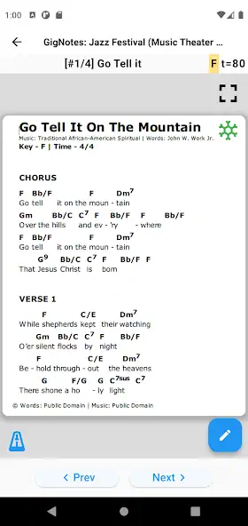 Скачать GigNotes Music Setlist Manager [Разблокированная версия] на Андроид