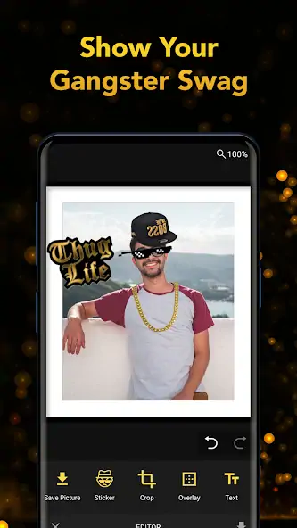 Скачать Thug Life Sticker Pic Editor [Премиум версия] на Андроид