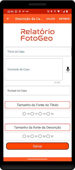 Скачать Relatório Fotogeo [Разблокированная версия] на Андроид