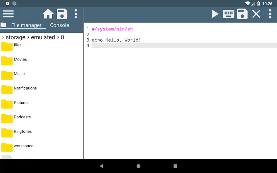 Скачать Shell Script Editor [Разблокированная версия] на Андроид