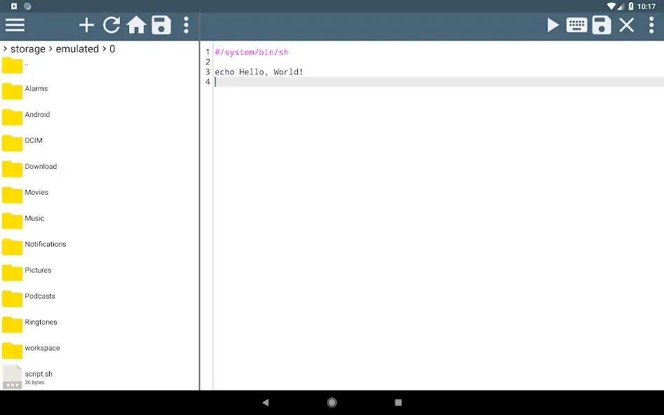 Скачать Shell Script Editor [Разблокированная версия] на Андроид