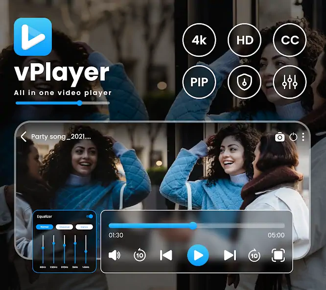 Скачать Video Player 4K : vPlayer [Без рекламы] на Андроид