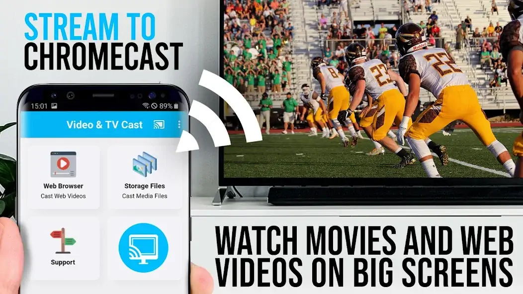 Скачать TV Cast for Chromecast [Премиум версия] на Андроид