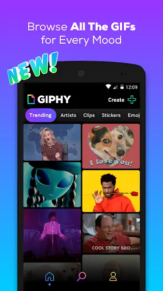 Скачать GIPHY: GIF & Sticker Keyboard  [Без рекламы] на Андроид