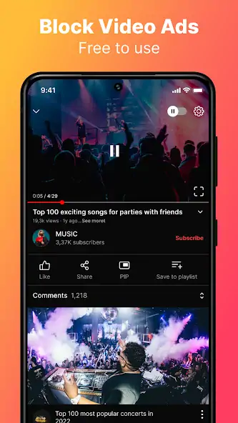 Скачать Play Tube - Music Player [Премиум версия] на Андроид