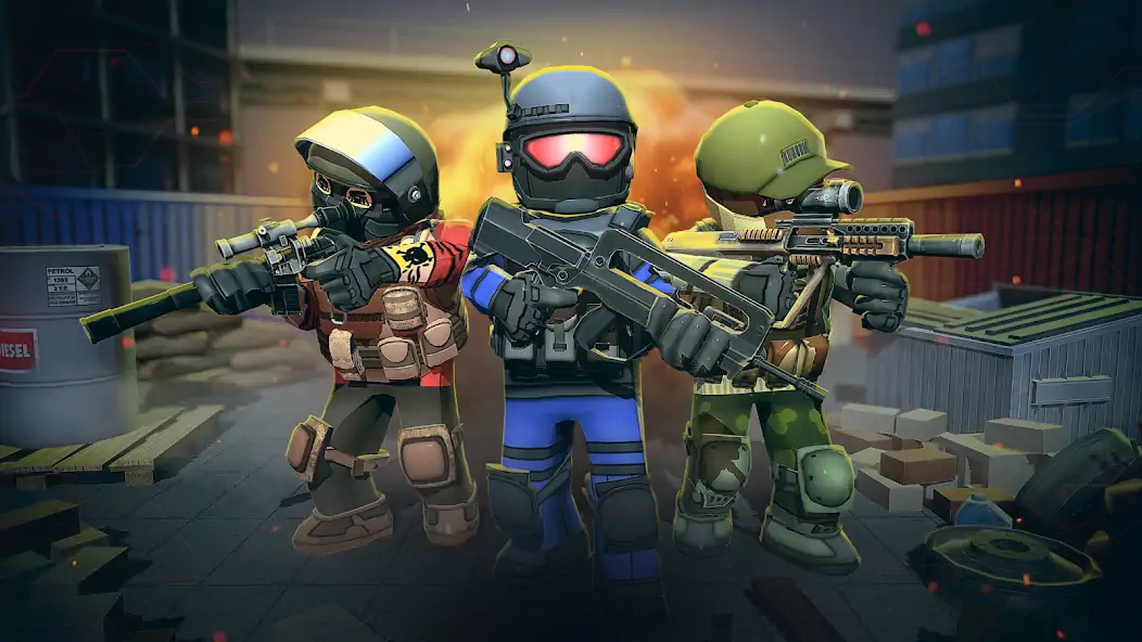 Скачать КУБУМ 3D: FPS стрелялки онлайн [MOD Много денег] на Андроид