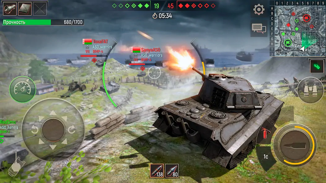 Скачать Battle Tanks: Игры про Танки [MOD Много монет] на Андроид