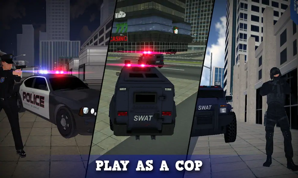 Скачать Justice Rivals 3 Cops&Robbers [MOD Бесконечные монеты] на Андроид