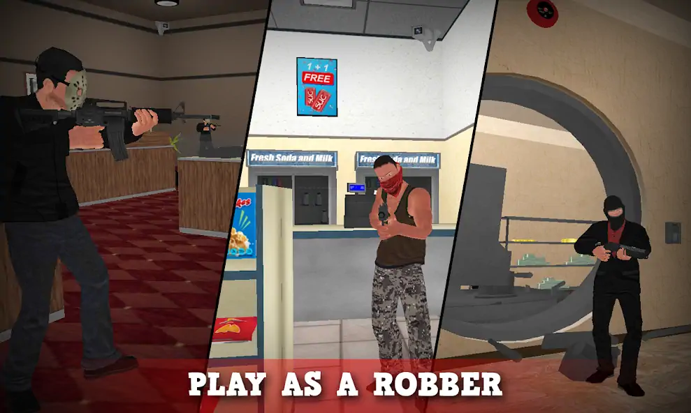 Скачать Justice Rivals 3 Cops&Robbers [MOD Бесконечные монеты] на Андроид