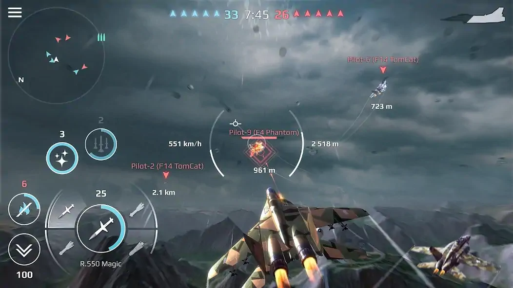 Скачать Sky Combat - Самолеты Онлайн [MOD Много монет] на Андроид