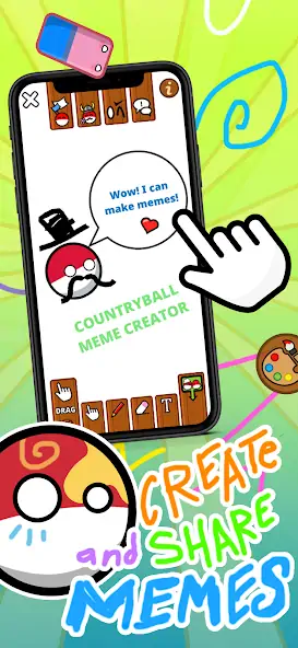 Скачать Countryball Potato Mayhem [MOD Много монет] на Андроид