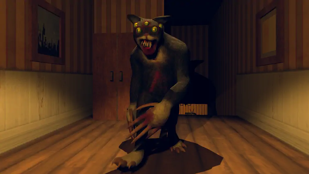 Скачать Cat Fred Evil Pet. Horror game [MOD Много монет] на Андроид