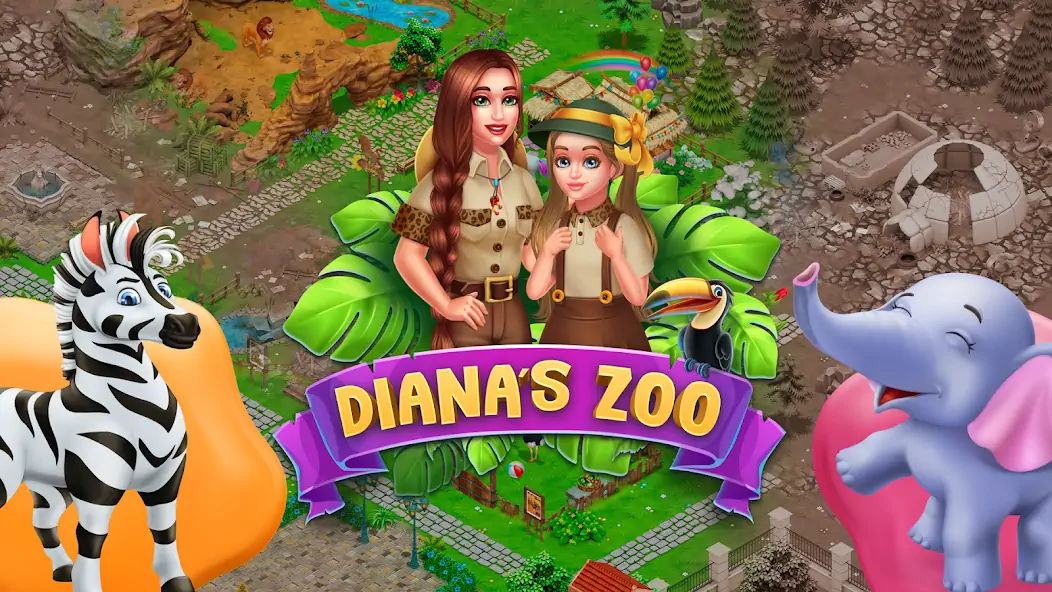 Скачать Diana's Zoo - семейный зоопарк [MOD Много монет] на Андроид