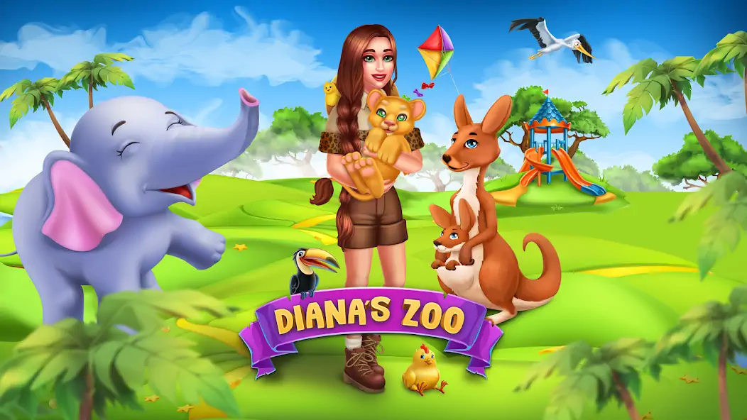 Скачать Diana's Zoo - семейный зоопарк [MOD Много монет] на Андроид