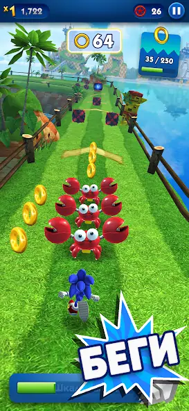 Скачать Sonic Dash - бег и гонки игра [MOD Бесконечные монеты] на Андроид