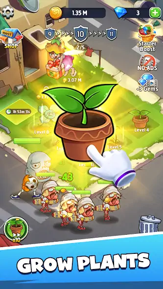 Скачать Merge Plants - игра зомби [MOD Бесконечные монеты] на Андроид
