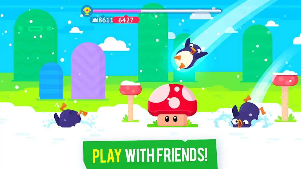 Скачать Bouncemasters: прыжки пингвина [MOD Много денег] на Андроид