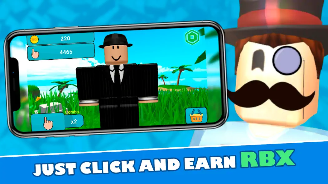 Скачать RoClicker - Robux [MOD Бесконечные монеты] на Андроид