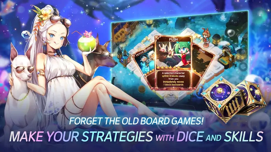Скачать Game of Dice: Board&Card&Anime [MOD Много монет] на Андроид