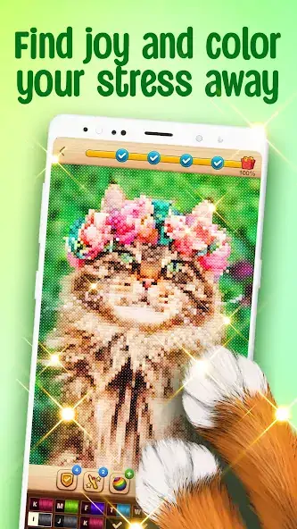 Скачать Cross-Stitch: Coloring Book [MOD Много денег] на Андроид