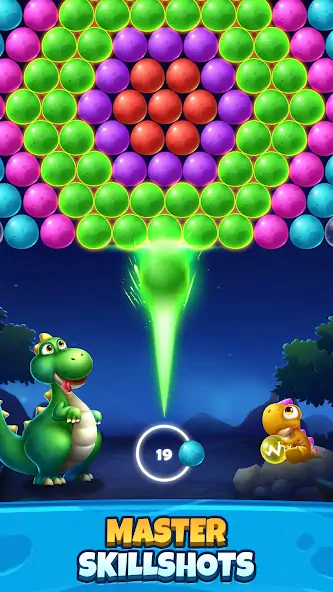 Скачать Bubble Shooter Primitive Eggs [MOD Много денег] на Андроид