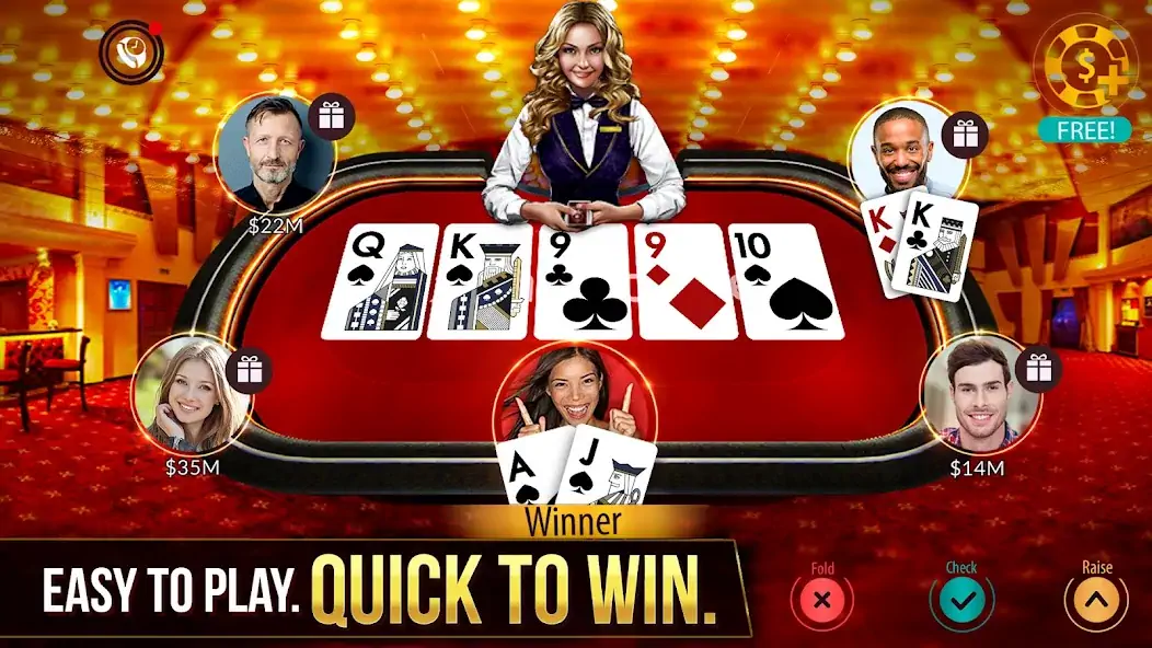 Скачать Zynga Poker ™  [MOD Много монет] на Андроид