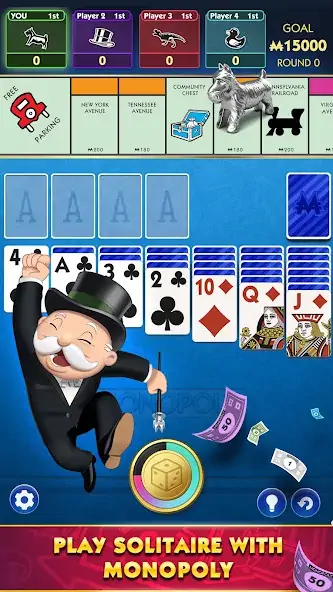 Скачать MONOPOLY Solitaire: Card Game [MOD Много денег] на Андроид