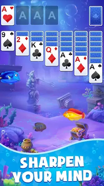 Скачать Solitaire: Fish Aquarium [MOD Много монет] на Андроид