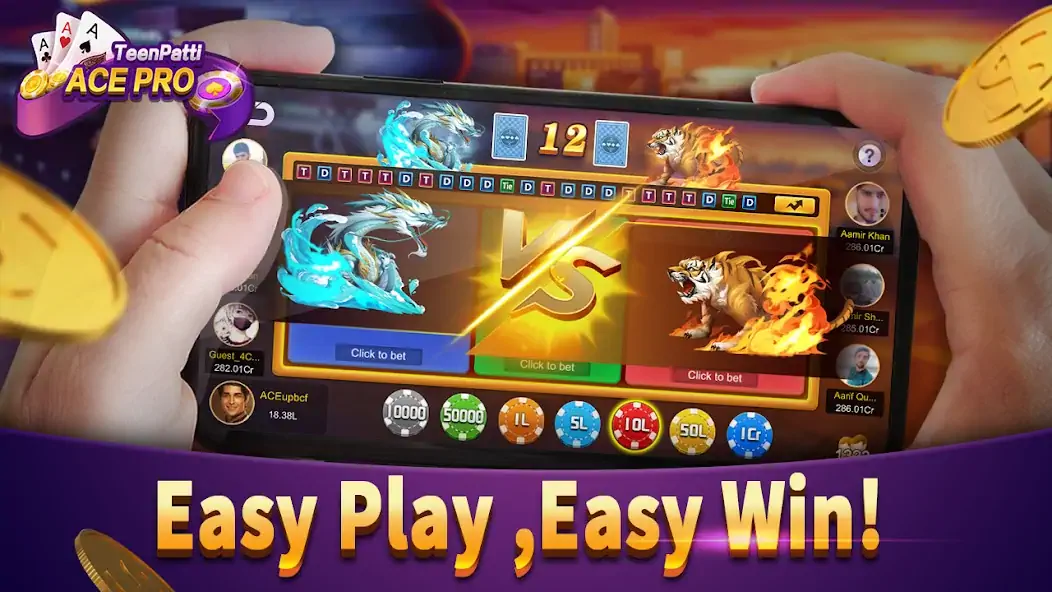 Скачать Teenpatti Ace Pro -poker,rummy [MOD Бесконечные монеты] на Андроид