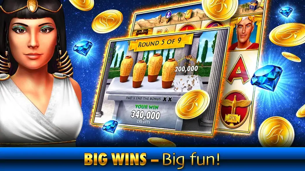 Скачать Slots - Pharaoh's Fire [MOD Много денег] на Андроид