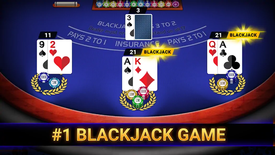 Скачать Blackjack 21: online casino [MOD Много денег] на Андроид