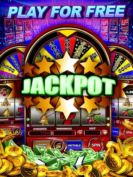 Скачать Money Wheel Slot Machine Game [MOD Много денег] на Андроид
