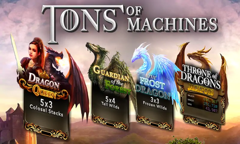 Скачать Throne of Dragons Slots [MOD Много денег] на Андроид