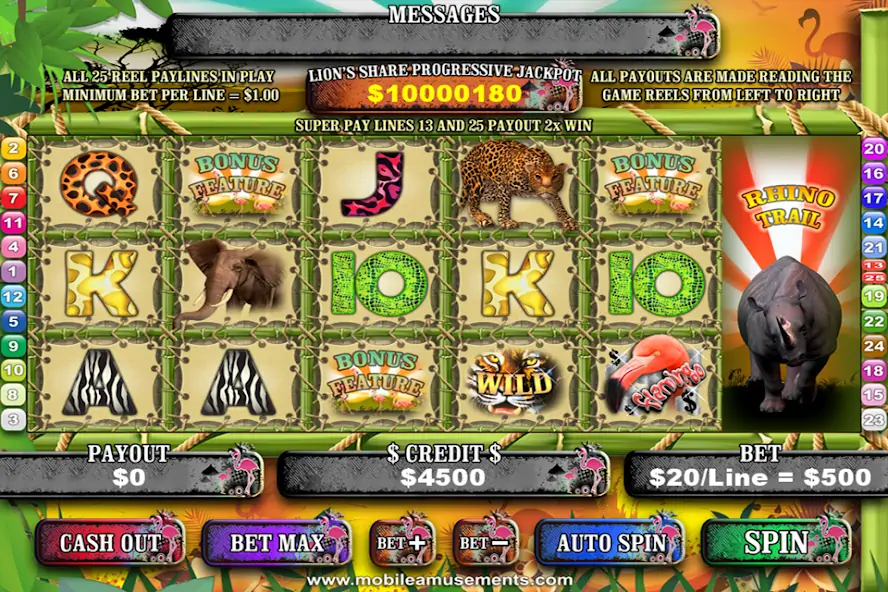 Скачать Flamingo Safari Slots [MOD Бесконечные деньги] на Андроид