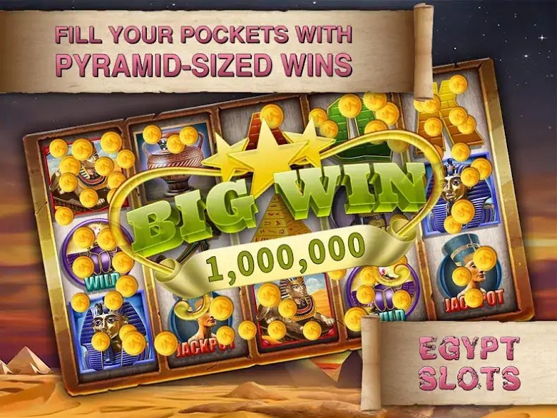 Скачать Egypt Slots Casino Machines [MOD Много денег] на Андроид