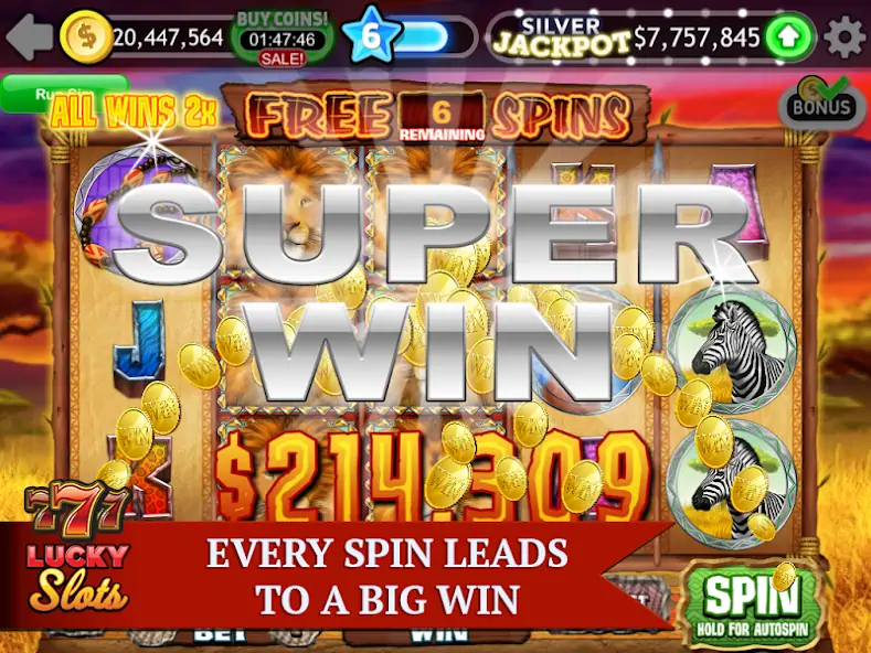 Скачать Lucky Slots - Free Casino Game [MOD Бесконечные деньги] на Андроид