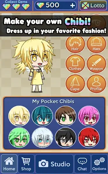 Скачать Pocket Chibi - Anime Dress Up [MOD Много монет] на Андроид