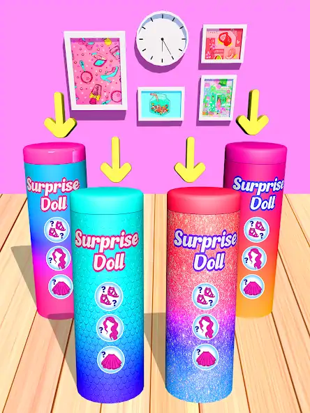 Скачать Color Reveal Suprise Doll Game [MOD Много монет] на Андроид