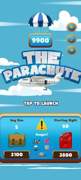 Скачать The Parachute [MOD Много монет] на Андроид